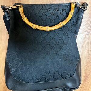 Gucci bamboo dome bag leather